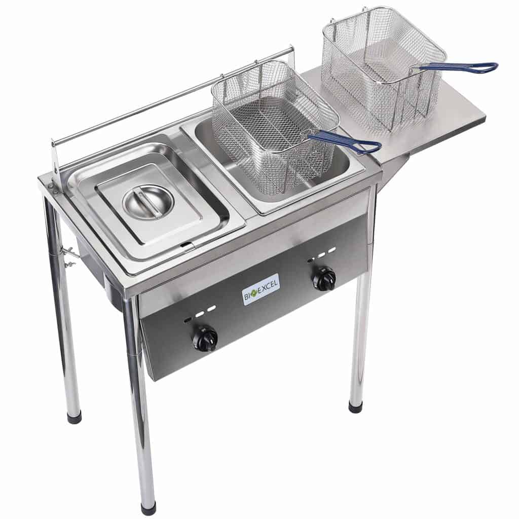 Bioexcel Two-Tank Outdoor Deep Fryer